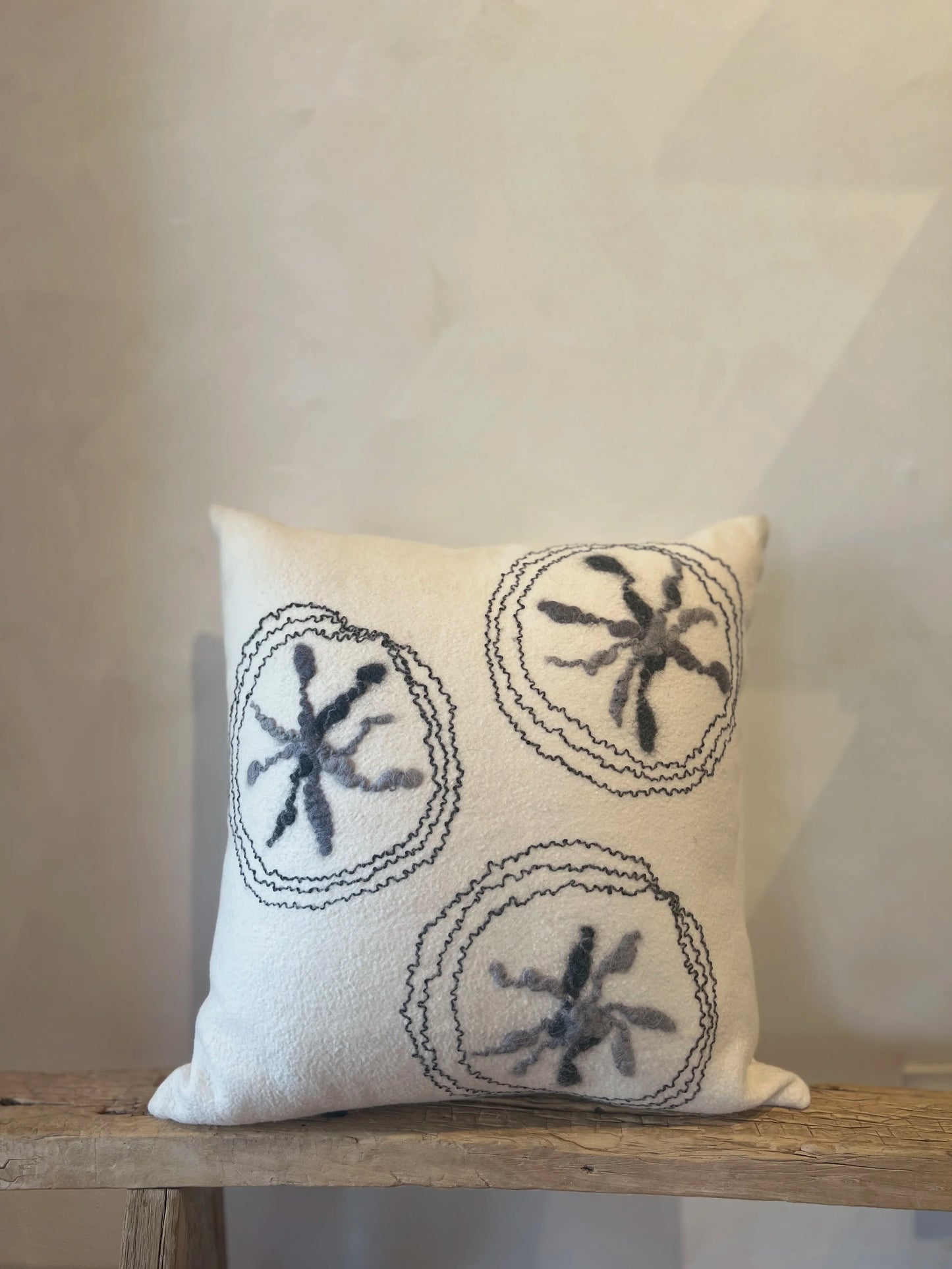 FELTED WOOL STARFISH PILLOW