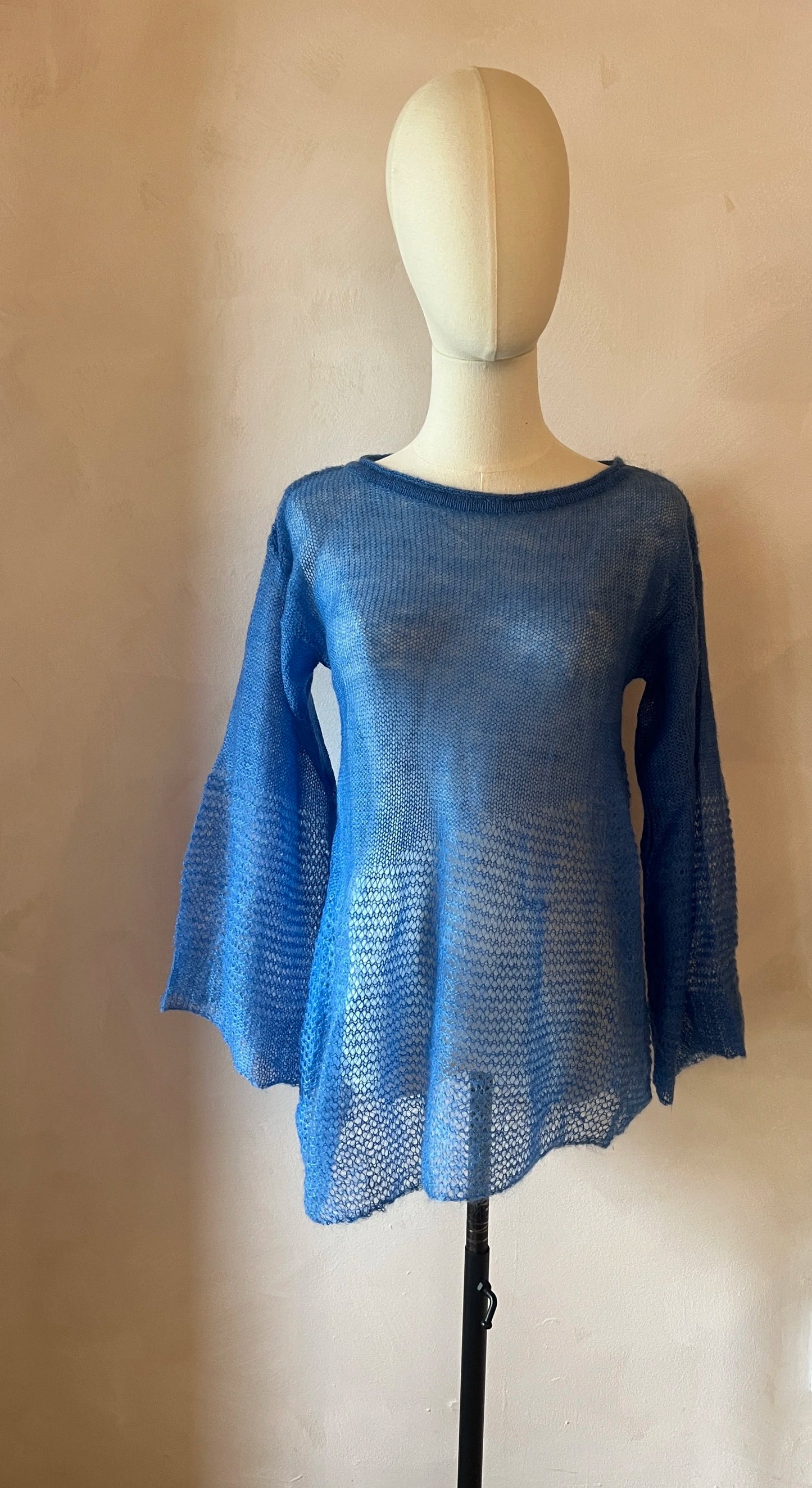 HAND-KNITTED KID MOHAIR BLEND TUNIC