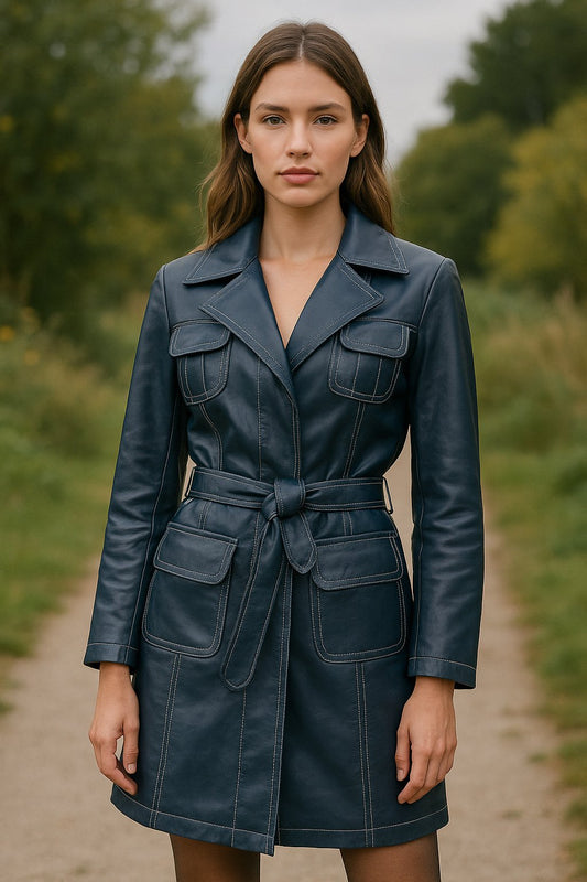 Voyager Leather Trench