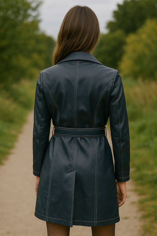 Voyager Leather Trench