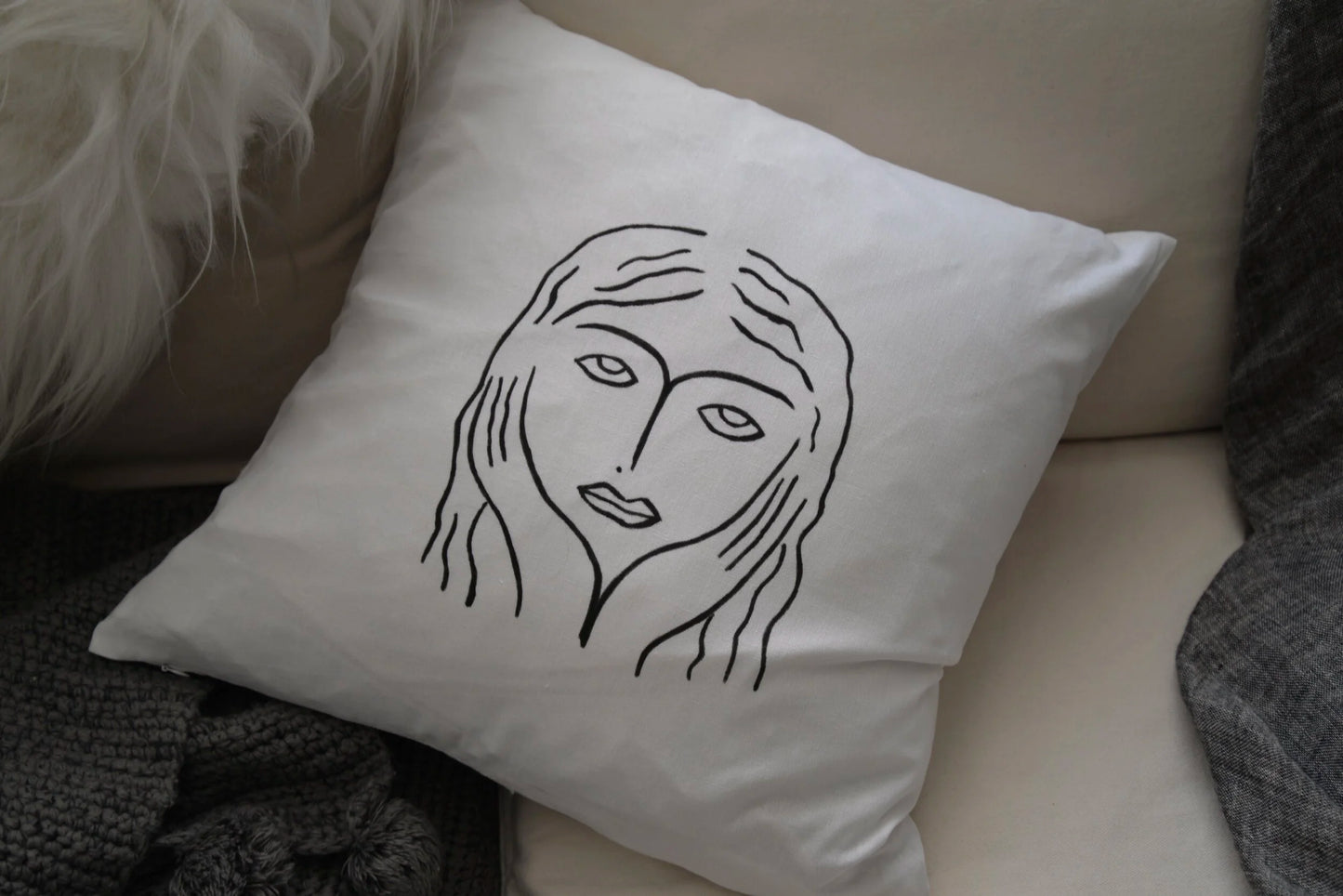 HAND DRAWN PILLOW