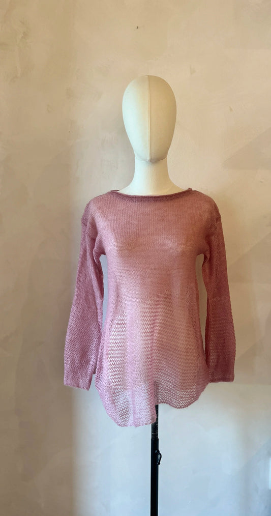 HAND-KNITTED KID MOHAIR BLEND TUNIC