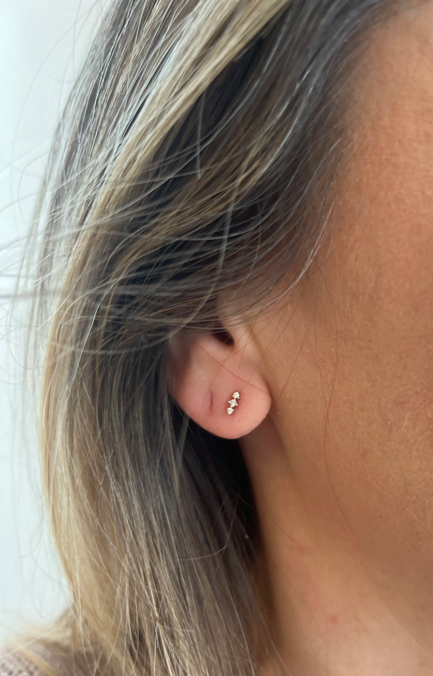 14K GOLD CELESTE DIAMOND STUDS