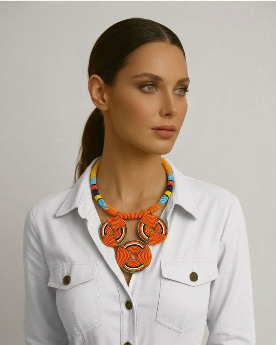 SOUTH AFRICAN BEADED NECKLACE